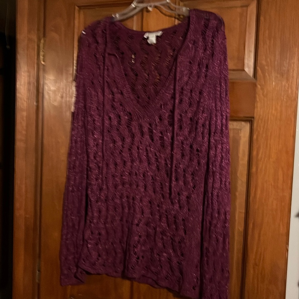 Ann Taylor Loft sweater open knit size large NWOT